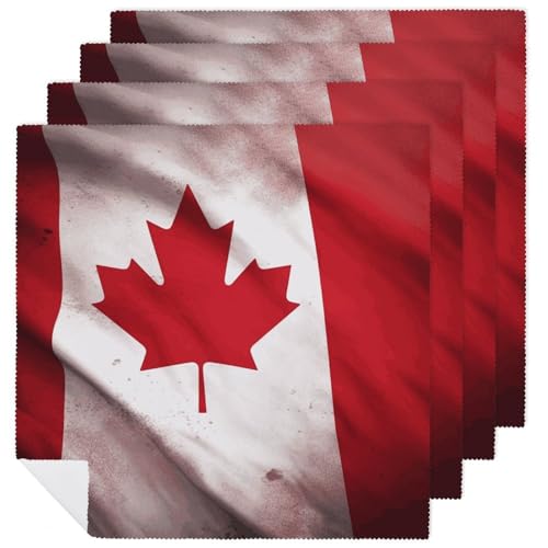 Servilletas de Tela con Bandera Canadiense, Pack 4 miniatura 1