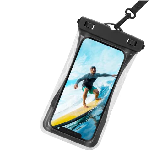 Urbanx Universal Waterproof Phone Pouch Cellphone Dry Bag Case Designed for LG Tribute Empire for All Other Smartphones Up to 7' - Black