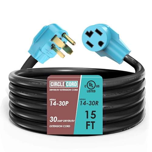 CircleCord 15-foot NEMA 14-30 extension cord