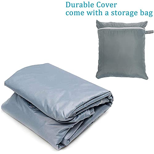 BOSKING Patio Rattan Corner Sofa Furniture Covers Waterproof 210D Oxford V Shaped Garden Furniture Sectional Couch Protector Cover for Outdoor Indoor Veranda (215x215cm/ 84x84in) - Image 7