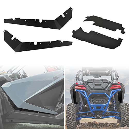Image of SAUTVS Steel Lower Door Trim Panel and Rear Wheel Well Block Offs for RZR PRO XP, Lower Door Valance Trim and Rear Splash Guard Fender Flare Mudguard for Polaris RZR PRO XP 2020-2023 2024 Accessories