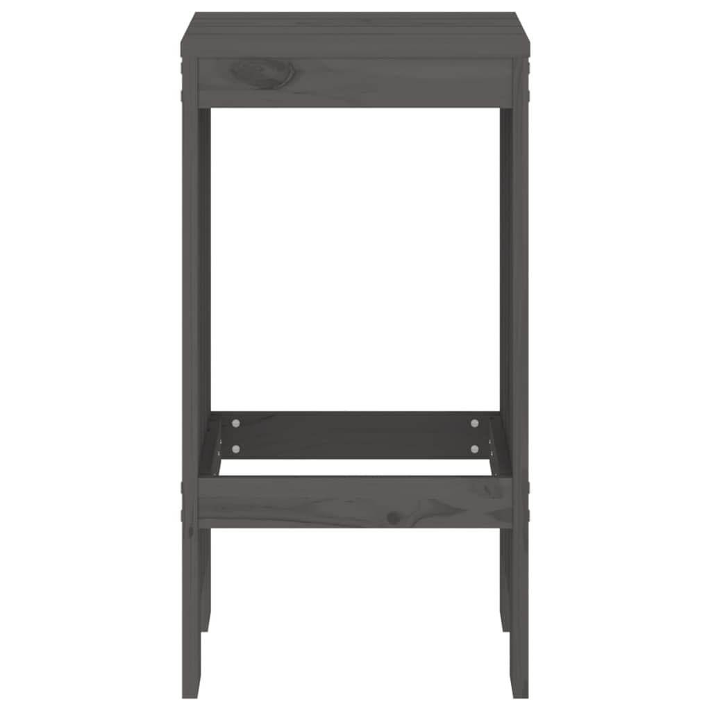 Lite drewno sosnowe na patio balkon 40x36x75 cm szary