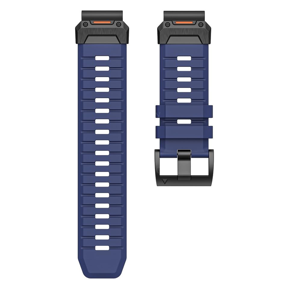Generic Kompatybilny z Garmin Quatix 6 (22 mm (kolor: niebieski silikonowy pasek do zegarka Quick Fit
