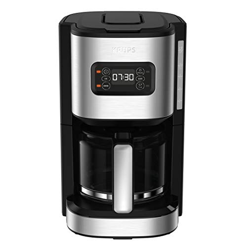 Krups Excellence Kaffeemaschine, 1,25 l, programmierbar, 24 Stunden-Wählfunktion, 1 – 4 Tassen, Auto-Off, nach 30 Minuten, Tropfschutz, KM480D10,