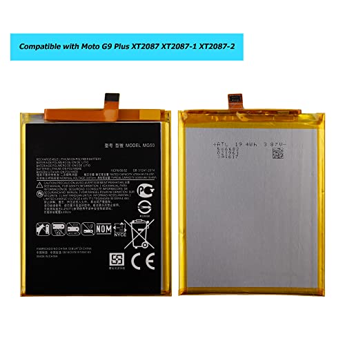 Vvsialeek MG50 Batterie compatible pour Moto G9 Plus XT2087 XT2087-1 XT2087-2 avec kit d'outils - Image 3