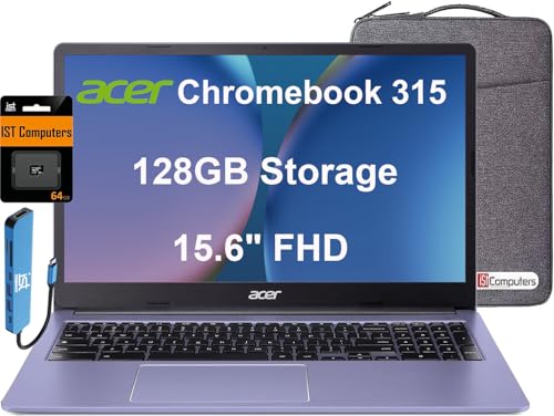 Image of Acer Chromebook 315 Laptop, 15.6 inch FHD, Intel Celeron N4500, 4GB RAM, 128GB