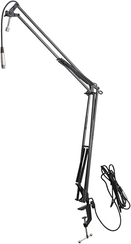 OnStage Brazo de brazo de micrófono de difusióntransmisión en línea MBS5000 en el escenario con cable XLR