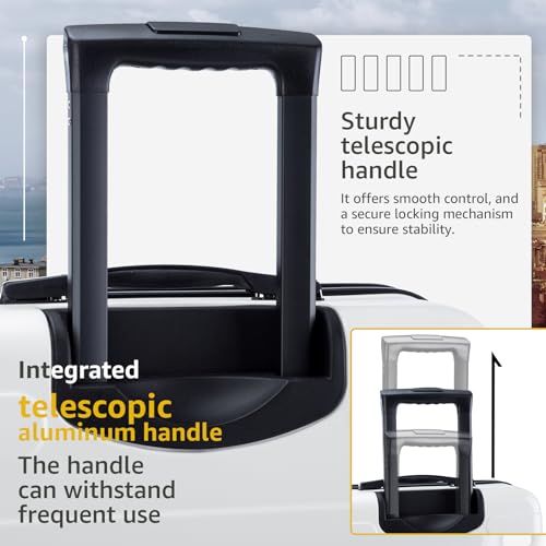 24 inch Luggage with Spinner Wheels,Suitcases PC+ABS Hard Shell - 24in TSA Lock Lightweight Carry on3