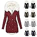 cllios Women's Warm Winter Coat Snow Ski Jacket Fleece Lined Military Jacket Women Faux Fur Hooded Coat Puffer Down Jacket Water Resistant Parka Women Outerwear with Pockets