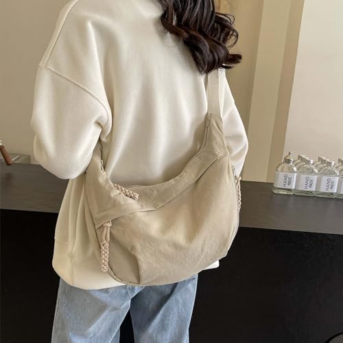 Crescent Crossbody Bag for Women Nylon Dumpling Bag Multi-Pocket Sling Bag Roomy Hobo Bag Moon Shoulder Bag3