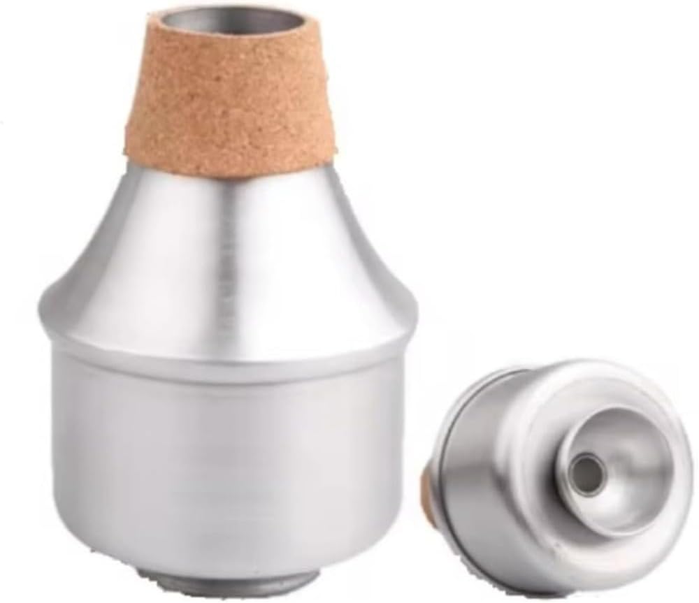 Trumpet Mute Aluminum Practice Mute Portable Lightweight Compact Design: Sound Reduction Control-Straight Style Mute | Silent Practice Rehearsal Studio Recording Performance Brass