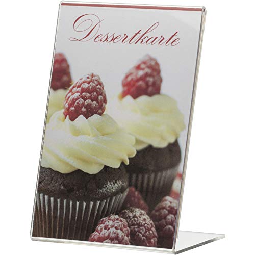 GRADWOHL kaarthouder helder, Plexi, DIN A 6, gebogen, hoogte: 147 mm