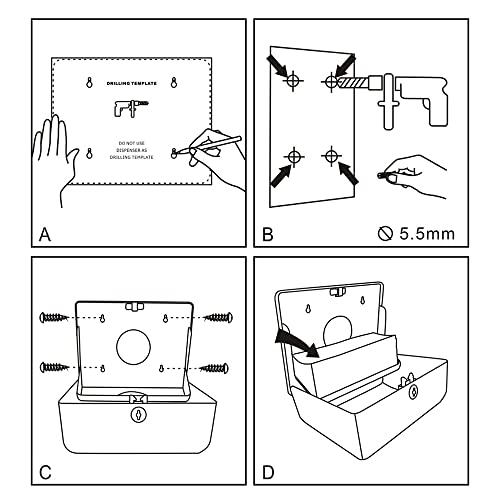 Geevorks Dispenser di carta Asciugamani supporta