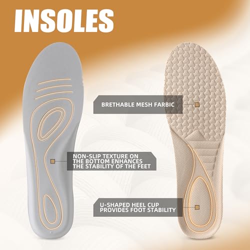 Image of Ultra-Light Insoles for Daily Shoes - Breathable Foam Replacement Inserts for Men & Women | Shock Absorption, All-Day Standing & Running Support(Women's US 6-10)