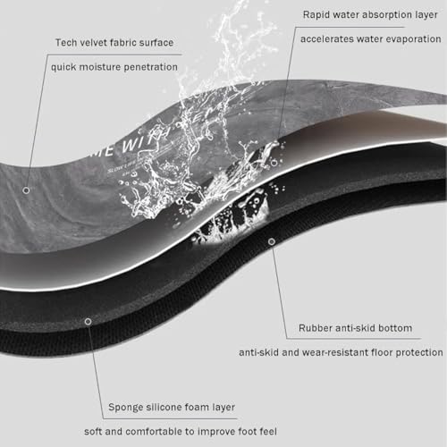 Image of Kitchen Anti Slip Mat for Floor, Waterproof Washable Kitchen Mats, Non Slip Kitchen Floor Mats for Home, Soft Mats for Kitchen, Kitchen Mats for Floor Anti Slip (Floral Leaves)