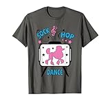 1950s Sock Hop Dance Poodle 50s Costume Rockabilly Pink T-Shirt