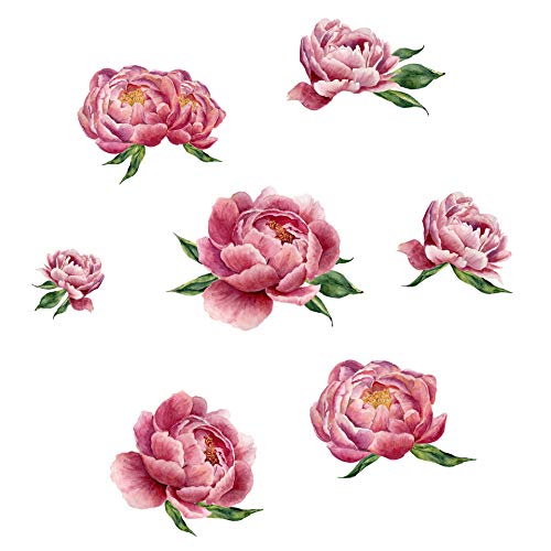 Large Peony Wall Decal Wall Sticker, Home Decor 40Cm X200Cm, Peel And Stick Removable Giant Wall Stickers Wall Mural For Kids Nursery Bedroom Living Room #TOP6