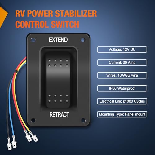 Image of Nilight RV Electric Stabilizer Jack Switch Momentary Waterproof