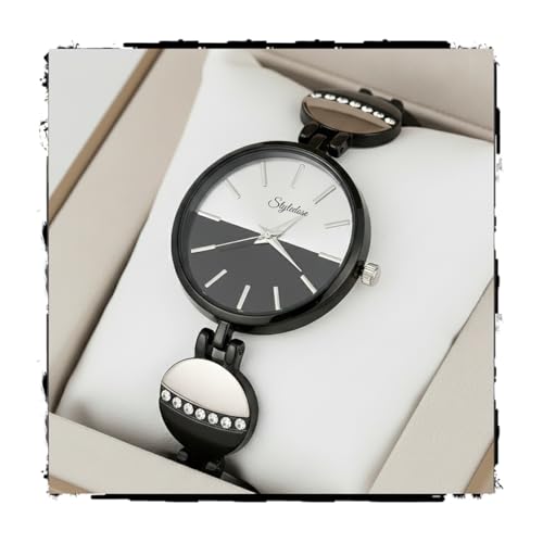 Image of STYLEDOSE Women's Elegant Silver-Tone Bangle Watch Women Analogue Wrist Watches for Women's & Girls&Ladies Diamond Studded Rosegold Stylish Bracelet Strap