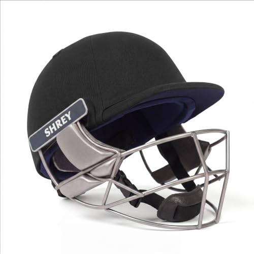 Image of Shrey Pro Guard Air Stainless Steel Cricket Helmet (Black, S)