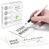 DIMENSION - 7,5 x 7,5 cm Pense-bêtes magnétiques réinscriptibles 7,5 x 7,5 cm - Ensemble de 25 Aimants - Blanc