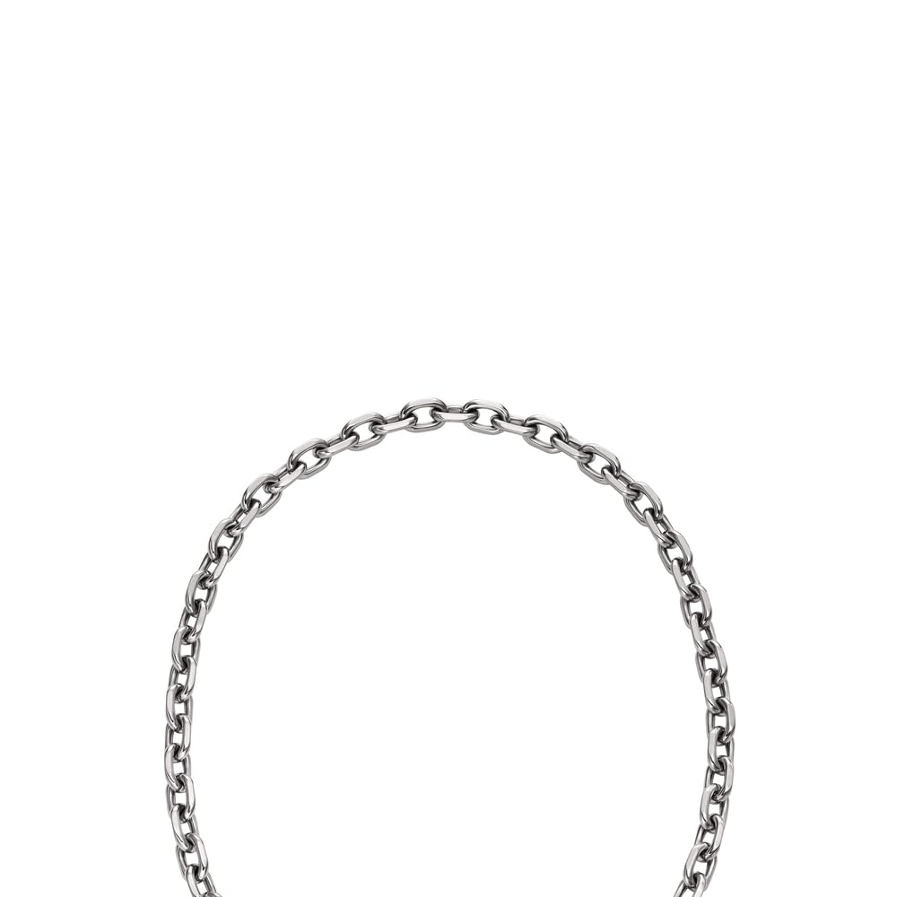 Emporio Armani Herren Silber-Ton Edelstahl Halskette, EGS3235040