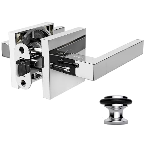 Avalon 0560 - Modern Door Handle Lever Set (Privacy/Passage) In Polished Chrome Finish (With Door Stopper) #TOP3