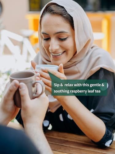 Image of TeeLux Raspberry Leaf Tea Bags, 2g /bag, Natural Red Raspberry Leaf Herbal Tea, Mild & Smooth Taste, Caffeine Free, 60 Count