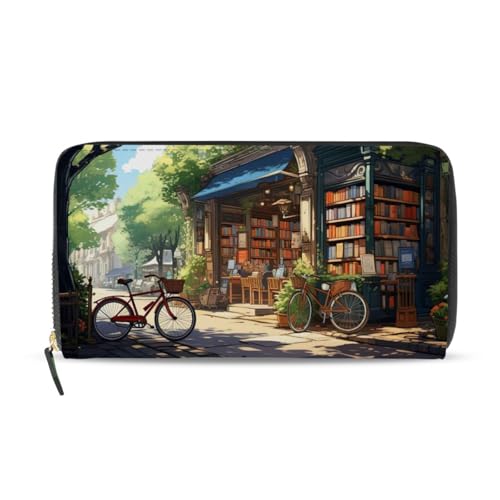 Bookshop on The Street Women's Large Capacity Wallets Holder Wallet Credit Card Clutch Coin Pocket Pu Leather Zipper Closure Deal Gift for Women 21219826