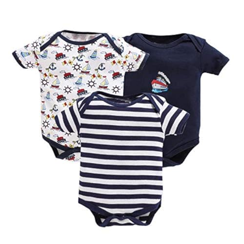 Image of EIO Newborn Baby Cotton Romper Sleepsuit | Half Sleeve Jumpsuit Bodysuit for Boys & Girls | Soft Breathable Baby Clothes Combo Pack