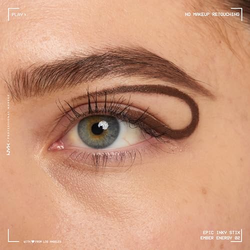 NYX PROFESSIONAL MAKEUP Epic Inky Stix Eyeliner, Mechanical Cream Gel Eyeliner, Waterproof Formula With Up To 24HR Wear - 02 Ember Energy (Matte Warm Brown) - image 2