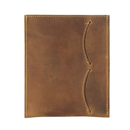 Image of Leather Travel Wallet with Passport Holder - Genuine Leather Case with RFID Blocking for Men and Women - Passport Wallet, Leather Folding Wallet for Passports, Brown, 5.1 inch x 4.25 inch, Sleeve