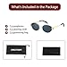 Xpectrum Vintage Retro Oval Sunglasses for Womens Mens, Trendy Classic Shades, Gold Fashion Glasses X9896 (Grey/Gold)