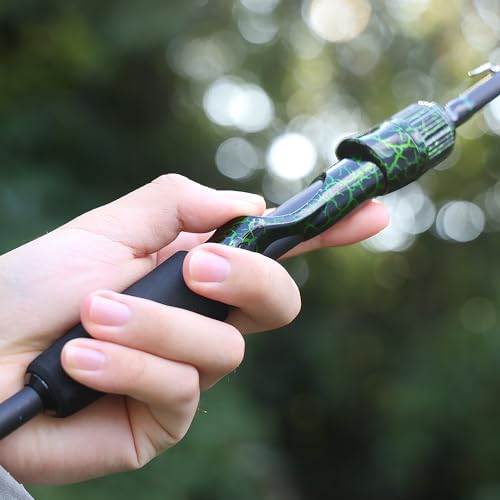 Sougayilang Berdea L Caña de Pescar 2 Piezas Fibra de Carbono IM6 Fuerte para Casting y Spinning para Bass, Trucha, Walleye, Bagre miniatura 6