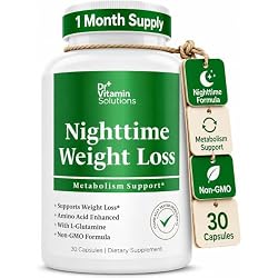 Nighttime Fat Burner for Women, Weight Loss & Appetite Suppressant, 30 Ct | Night-Time Formula, Supports Sleep & Relaxation, Boosts Metabolism, Diet Pills, Fat Burners for Women & Men