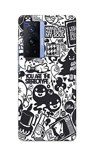 Image of Printed Hard Back Cover Case for Vivo X70 Pro Back Cover (Mixed Cartoon) -702