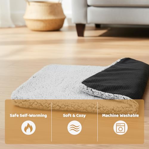 Heated Cat Mat, Cat Heat Pad, Heated Pet Blanket, Self Heating Mat for Indoor Pets, Soft and Washable Pet Bed, 40 x 50 cm - Image 4