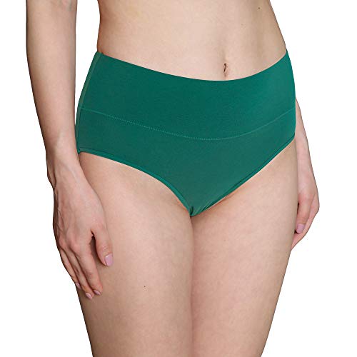 Image of INNERSY Womens Underwear Cotton Briefs Postpartum High Waisted Panties 5 Pack