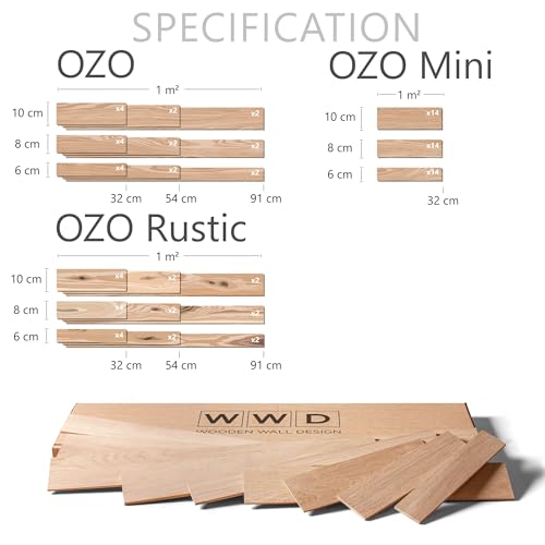 Oak Wall Cladding, 3D Wall Panels, Textured Oak Wood, Wooden Wall Design, Model OZO (1m2)