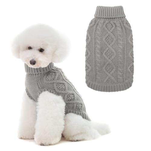 BINGPET Thermal Knitted Dog Sweater for Small Medium Large Dogs,Winter Dog Cat Coat Warm...