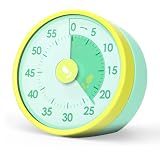 Gyxova Minuteur visuel, compte à rebours arc en ciel de 60 minutes, outil de gestion du temps, silencieux, minuterie visuelle pour enfants, salle de classe, maison, cuisine, bureau, pâtisserie, salle