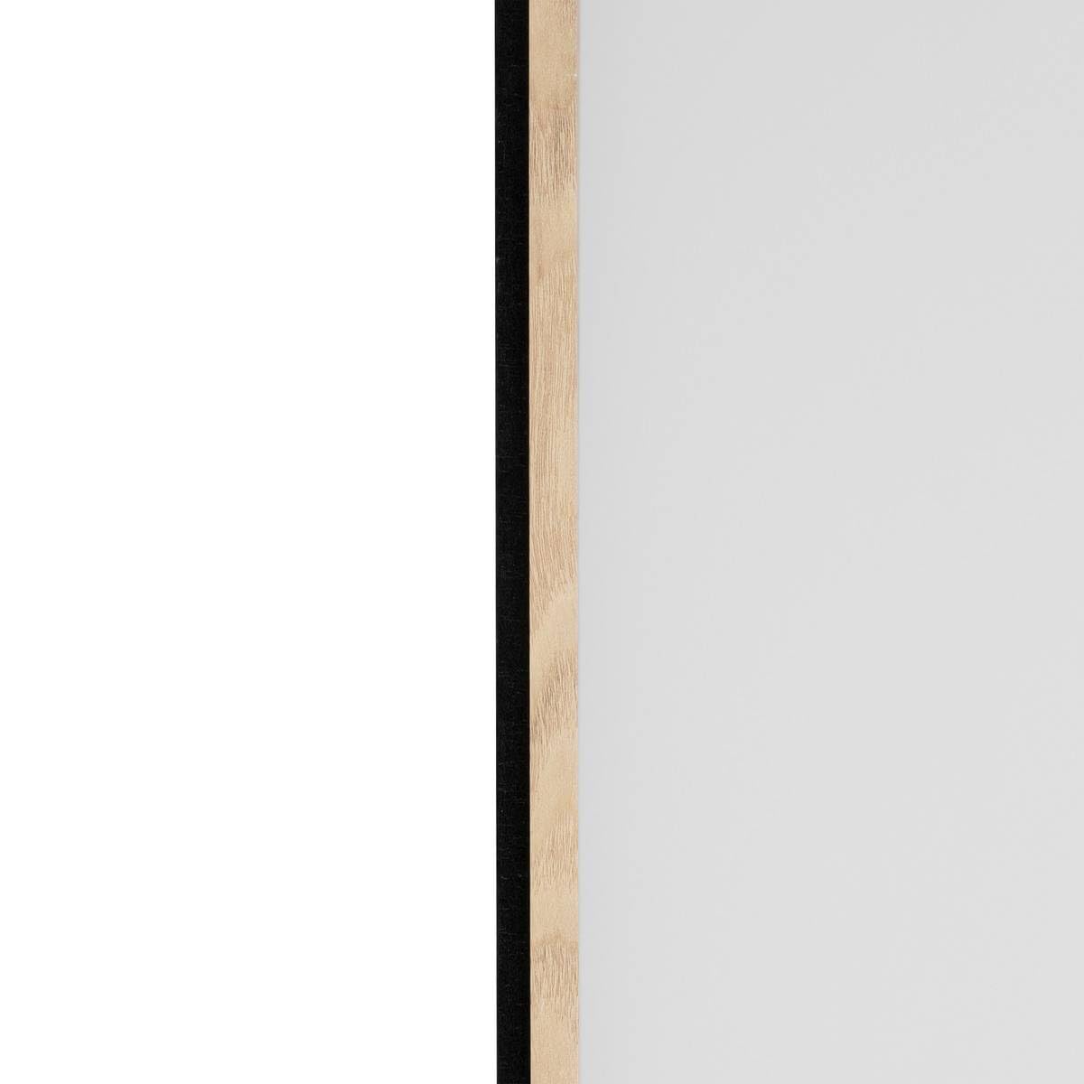 Atmosphera Créateur d'intérieur - Panneau Décoratif Tasseaux Bois Colva - 240x60cm - Beige Fond Noir - Réduction du Bruit - Entrée, Chambre, Salon