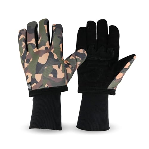 Grill Rescue Grilling Gloves 2.0 - Heat-Resistant Neoprene BBQ Gloves for Safe Grilling Cooking and Baking - Durable One-Size-Fits-All - Version 2 (Camo)