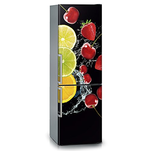Adesivo Vinile Per Frigorifero Ice Cream 200x60 Cm - Design Esclusivo Per Personalizzare La Cucina