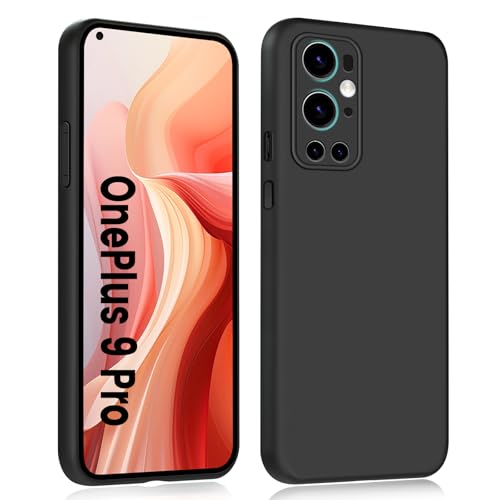 HuwaiH Funda para OnePlus 9 Pro, funda para cámara mejorada, antideslizante, resistente a los golpes, duradera, funda blanda de TPU, protección integral, color negro