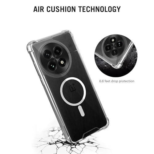 Image of DailyObjects Clear Magnetic Phone Case Cover Compatible with OnePlus 13 | Wireless Charging Slim Back Cover | 2 Layer Edge Protection & Shockproof
