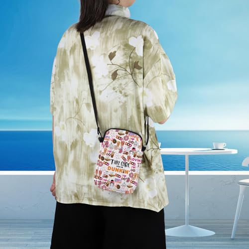 WCGXKO Donut Coffee Gift Dunkin Messenger Bag Dunkie Junkie Gift Coffee Donut Lover Crossbody Purses Bag Christian Gift4