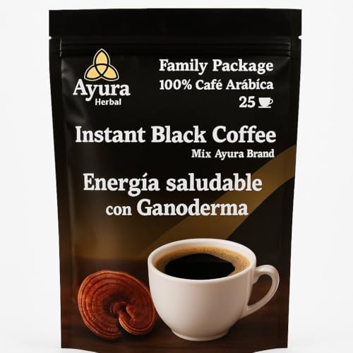 Ayura Café Negro con Ganoderma 100gr. 25 Porciones Ayura Black Coffee