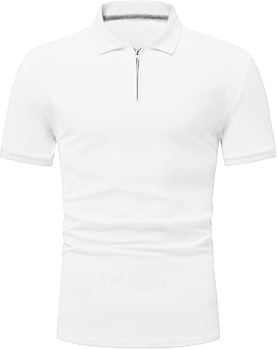 Miniatura 4 de Muscle Fit Shirts for Men 2023 Fashion Cotton Short Sleeve Summer Polo Shirts Spring Soft Fitted Solid Work Shirt