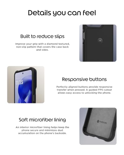Image of Motorola Moto G Power (2025 /2026) Rugged Protective Case- Black | Precision fit, Military Grade Shock Absorbing Cover for Enhanced Phone Grip, Drop Protection